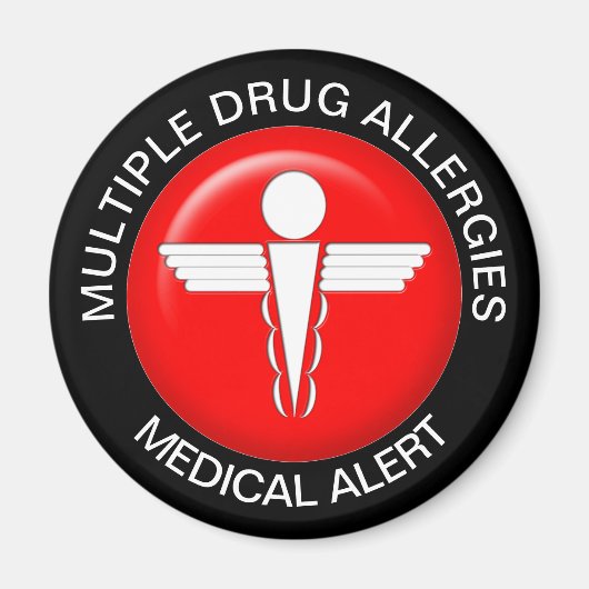 Meervoudige geneesmiddelallergieën magneet (Voorkant)