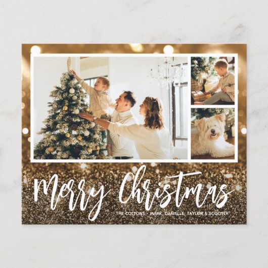 Meervoudige kerstkaarten voor 'Merry' (Voorkant)