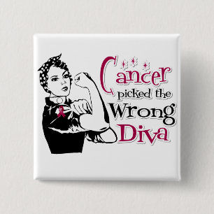 Meervoudige myeloomkanker trok de verkeerde diva vierkante button 5,1 cm
