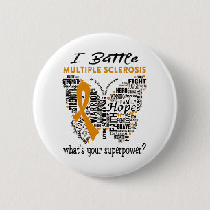 Meervoudige sclerose Awareness Month Ribbon Giften Ronde Button 5,7 Cm