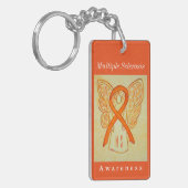 Meervoudige sclerose Bewustheid Ribbon Angel Sleut Sleutelhanger (Voorkant Links)