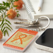 Meervoudige sclerose Bewustheid Ribbon Angel Sleut Sleutelhanger (Voorkant Rechts)