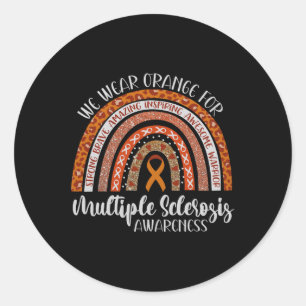Meervoudige sclerose Bewustheid We Draag Oranje me Ronde Sticker