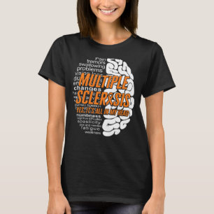 Meervoudige sclerose in mijn hoofd Sinaasappel T-shirt