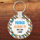 Meervoudige voedselallergieën Gepersonaliseerde Ki Sleutelhanger (Voorkant)