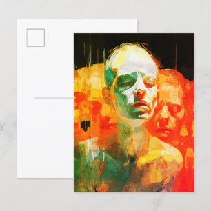 Meervoudigheid van Geest Abstract Emotioneel Portr Briefkaart