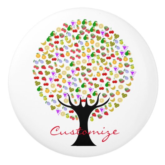 Meervruchtenboom Thunder_Cove Keramische Knop (Voorkant)