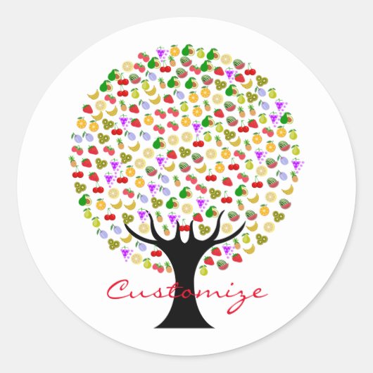 Meervruchtenboom Thunder_Cove Ronde Sticker (Voorkant)