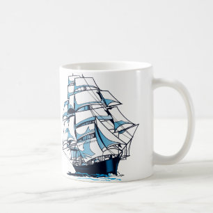 Meerwandige zeilen. koffiemok