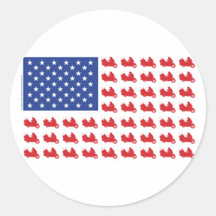 Meerwielig motorvoertuig ronde sticker