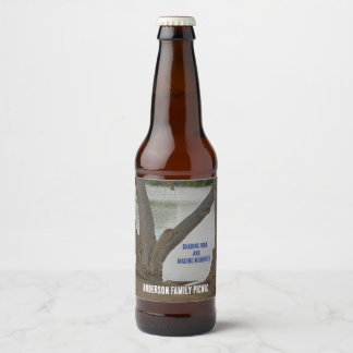 Meerzicht Meerhuis Familie Picknick Bier Etiket