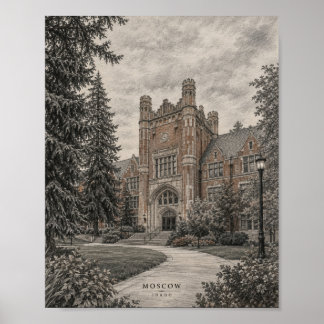 Meerzijde Bergstad Poster | Schitterend Reisland