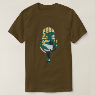 Meerzijde Camouflagepatroon Vintage Mic T-shirt