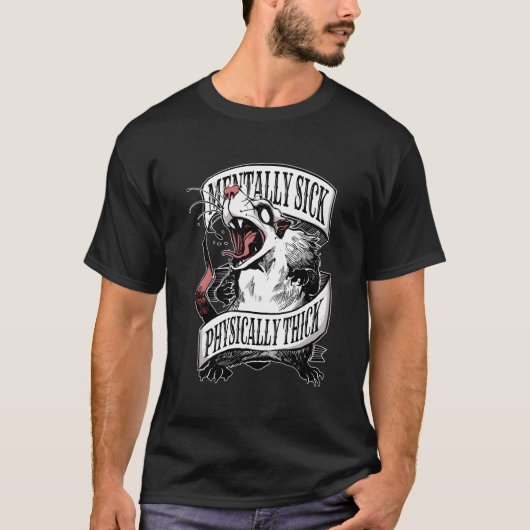 Meerzijdig ziek fysisch dikke opossum t-shirt (Voorkant)