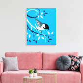 Mees op tak canvas afdruk (Insitu (Woonkamer))