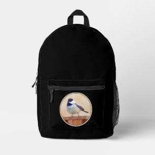 Mees op voederbak Schilderij - Originele Vogel Kun Bedrukte Rugzak