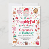 Meest eenDerful Time Kerstman 1e Verjaardag Kaart (Voorkant)