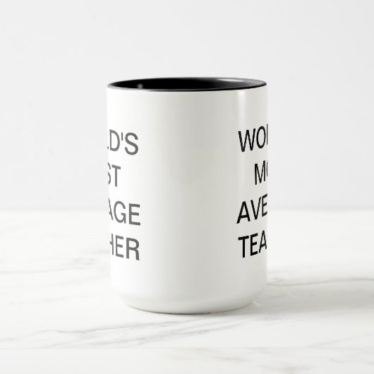 Meest gemiddelde leraar ter wereld mok (Midden)