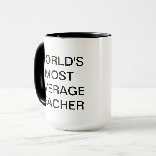 Meest gemiddelde leraar ter wereld mok (Voorkant links)
