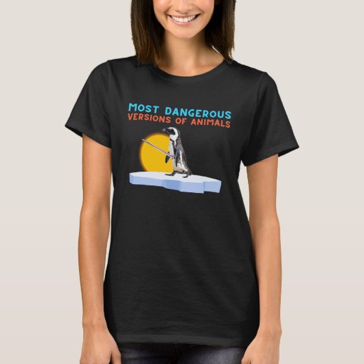 Meest gevaarlijke versies van dieren pinguïn met z t-shirt (Voorkant)