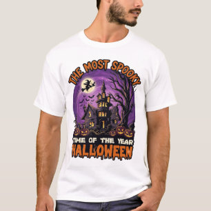 Meest Griezelige Halloween Spokenhuis Heks Pompoen T-shirt