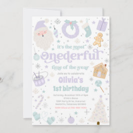 Meest Onederful Time Christmas 1e Verjaardagsfeest Kaart