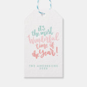 Meest Prachtige tijd van het jaar | Blue HOLIDAY Cadeaulabel (Voorkant)