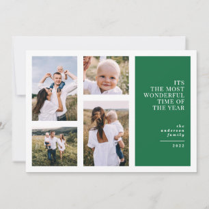 Meest prachtige tijd voor kerstmis multi-foto aank aankondiging