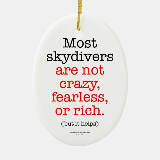 Meest Skydivers Keramisch Ornament (Voorkant)