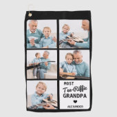Meest T-shirt-Riffic GRANDPA 5 Foto Vaderdag Golfhanddoek (Voorkant)