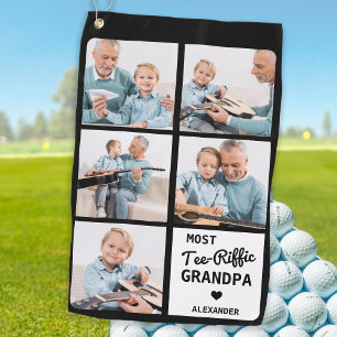Meest T-shirt-Riffic GRANDPA 5 Foto Vaderdag Golfhanddoek