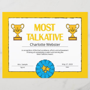 Meest Talkative Certificate of Achievement PDF