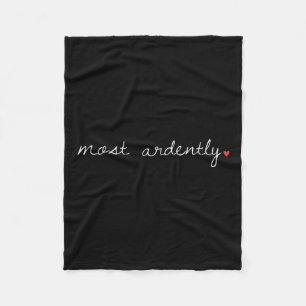 Meest vurige hart cursieve Romance Novel Quote Fleece Deken