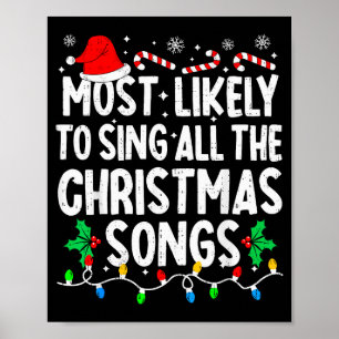 Meest Waarschijnlijk Alle Kerstliederen Zanger Poster