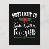Meest waarschijnlijk broeder ruilen voor cadeautje briefkaart (Voorkant)