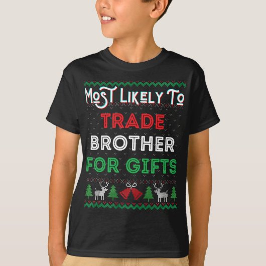 Meest waarschijnlijk broeder voor cadeautjes kerst t-shirt (Voorkant)