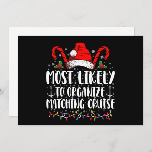 Meest Waarschijnlijk Gaat Een Passende Cruise Orga Kaart (Voorkant / Achterkant)