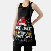 Meest waarschijnlijk kerstliedjes zingen schort (Insitu)