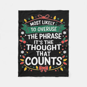 Meest Waarschijnlijk Kerstmis Grappige Matching Fa Fleece Deken
