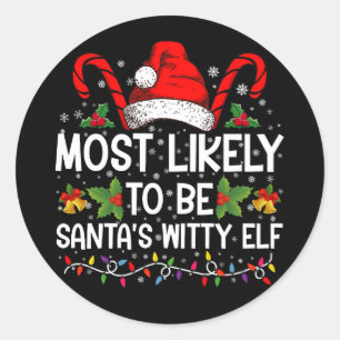 Meest Waarschijnlijk Kerstmis van Sinterklaas' Gee Ronde Sticker