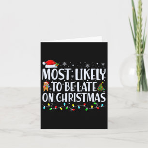 Meest waarschijnlijk laat voor kerstfamilie Matchi Kaart
