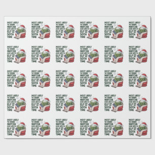 Meest Waarschijnlijk Matcha te Drinken en Elf Kers Cadeaupapier