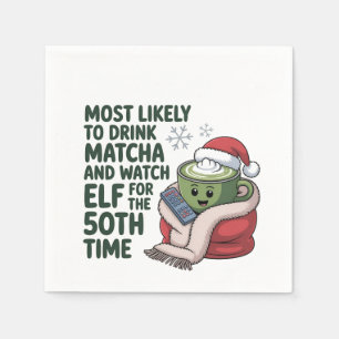 Meest Waarschijnlijk Matcha te Drinken en Elf Kers Servet