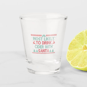 Meest Waarschijnlijk Om Cider Te Drinken Met Kerst Shot Glas