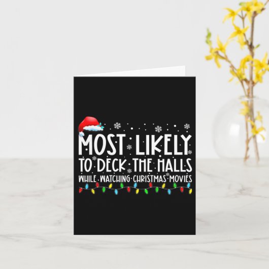 Meest Waarschijnlijk Om De Halls Wit Te Versieren Kaart (Gele Bloem)