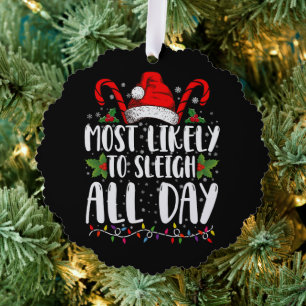 Meest Waarschijnlijk om de hele dag kerst te viere Ornament Kaart
