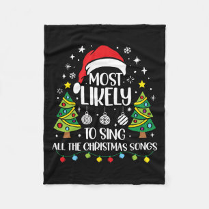 Meest waarschijnlijk om de kerstliedjes Family Mat Fleece Deken