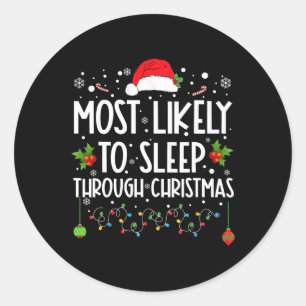 Meest waarschijnlijk om door de kerstfamilie te sl ronde sticker