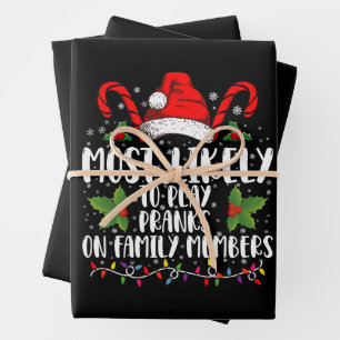 Meest waarschijnlijk om grappen te spelen op famil inpakpapier vel