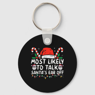 Meest waarschijnlijk om kerstman's oor van familie sleutelhanger